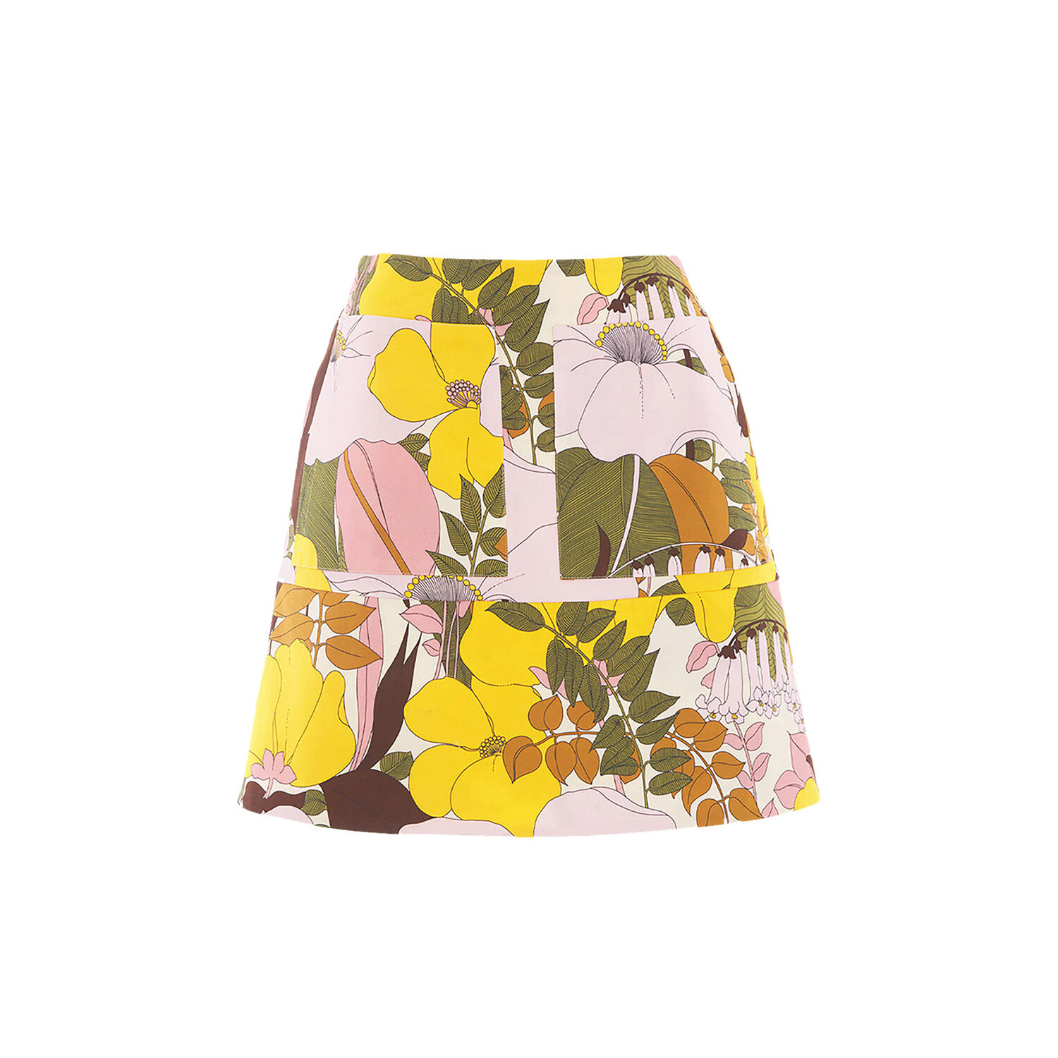 Shop La Doublej Mini Skirt In Big Flower Rose