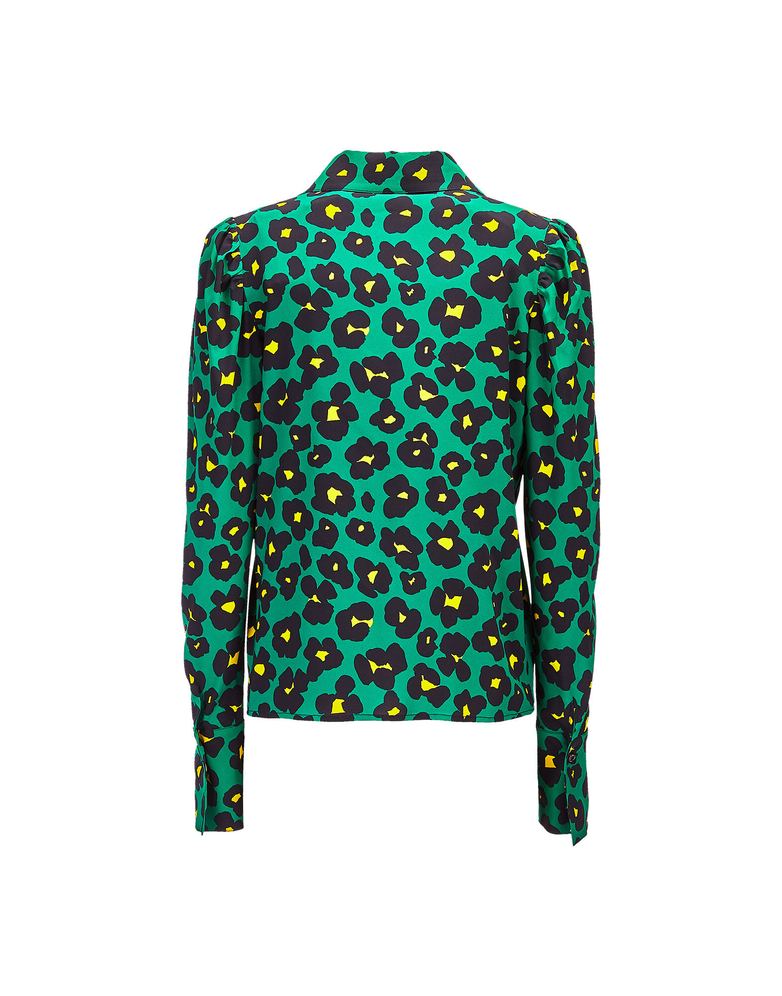 LaDoubleJ Viola Blouse Flower Leopard Verde SHI0038VIS001FLL0002