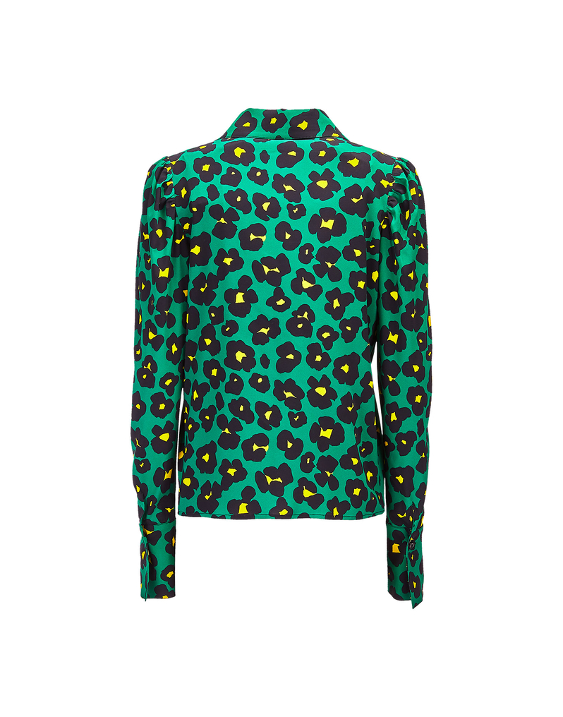 LaDoubleJ Viola Blouse LaDoubleJ Viola Blouse Flower Leopard Verde SHI0038VIS001FLL0002