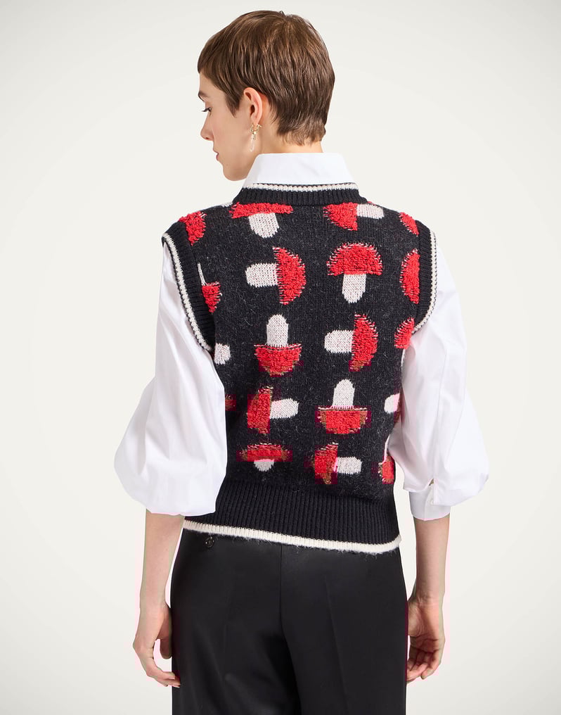 La DoubleJ Fun-Guy Gilet La DoubleJ Fun-Guy Gilet Black & Red PUL0295KNI193VA448BL01