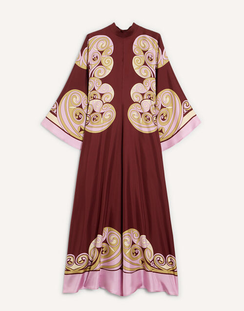 La DoubleJ Magnifico Dress Kells Swirl Plac&eacute;e Burgundy DRE0232SIL006KLS01RE07