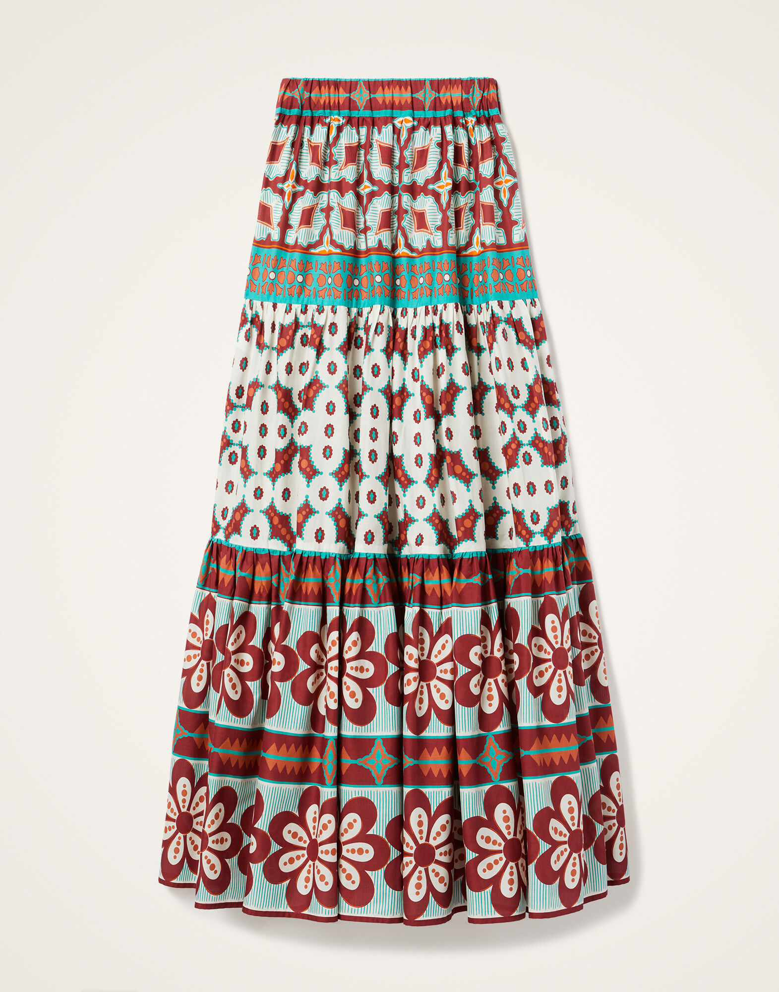スカート La Double J SKI0106.SIL006WOD01 Skirts DOUBLEJ Big Skirt in Pagoda Placée Rust for Women | La DoubleJ