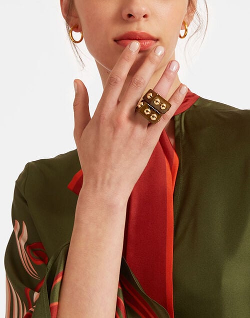 La DoubleJ Nefertiti Ring La DoubleJ Nefertiti Ring Solid Camouflage RIN0004POL005SOLIDGR08