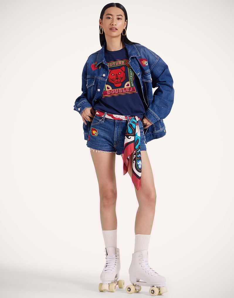 La DoubleJ The Dodger Short Fray Shorts La DoubleJ The Dodger Short Fray Shorts Patch It Up Blue TRO0165DEN011PAT09BU03