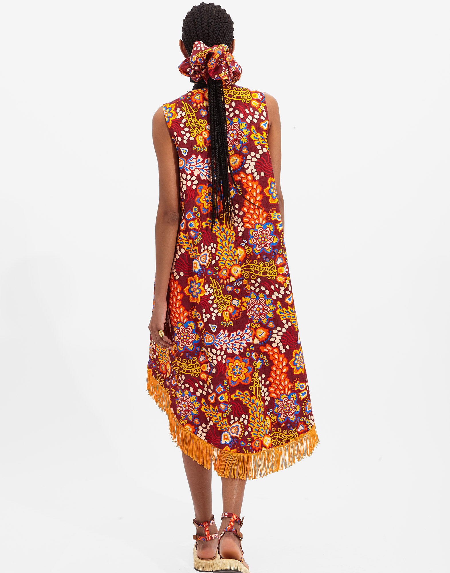 La DoubleJ La Scala High Dress (With Fringes) Taranta DRE0366COT005TAR0001