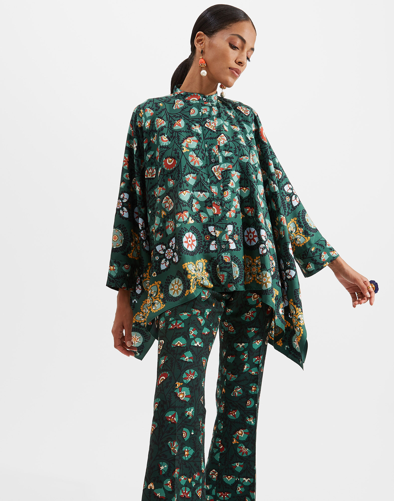 La DoubleJ Foulard Shirt Suzany Plac&eacute;e SHI0059SIL006SUZ0004