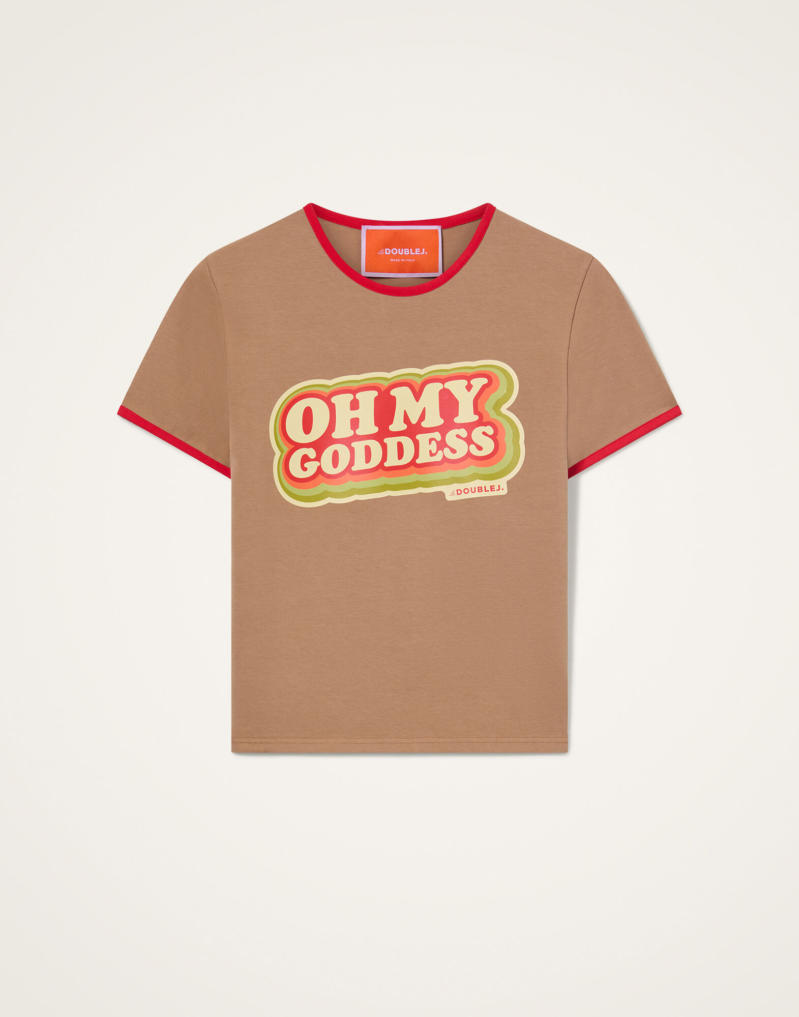 La DoubleJ The Cu-Tee Crop Solid Beige TSH0068JER076SOP12BR01