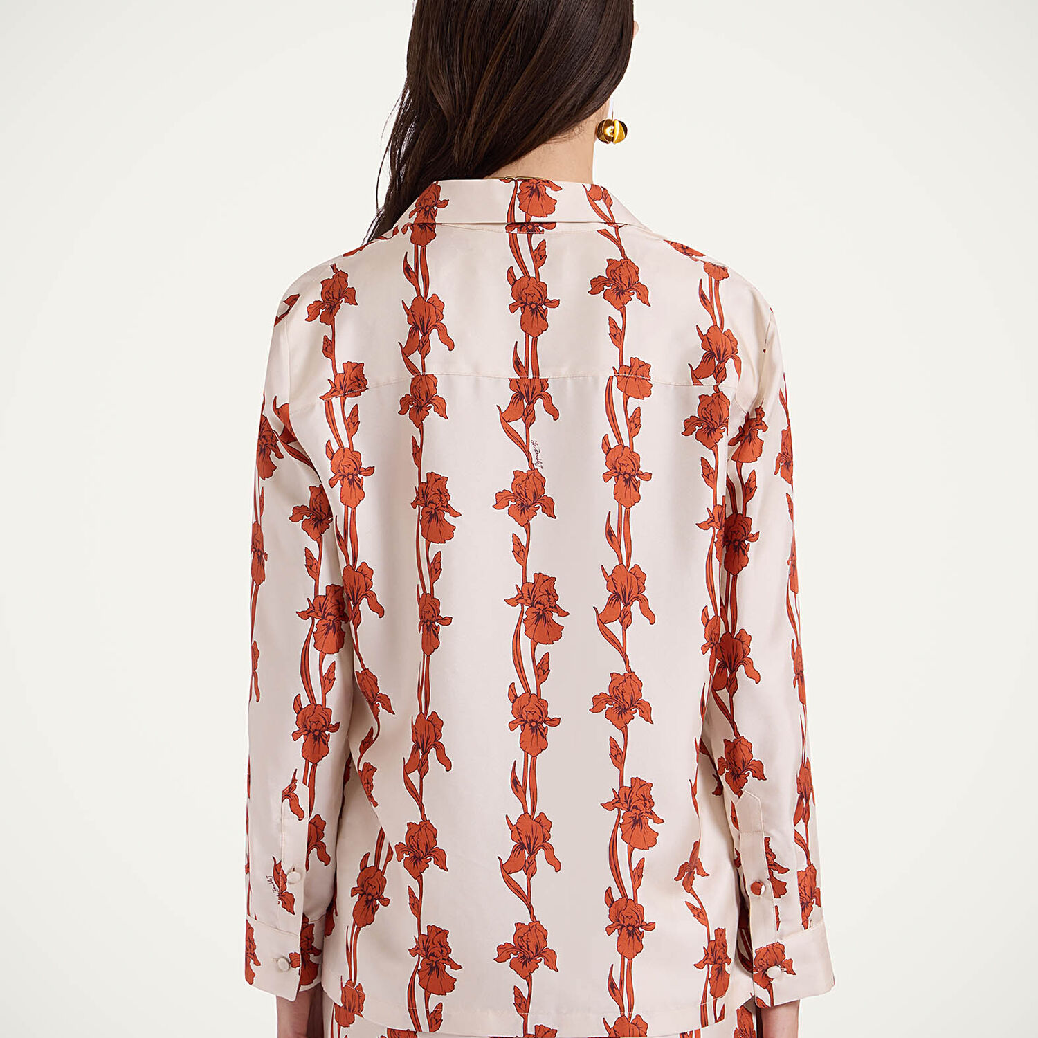 Shop La Doublej Boy Shirt In Mini Iris Dark Orange