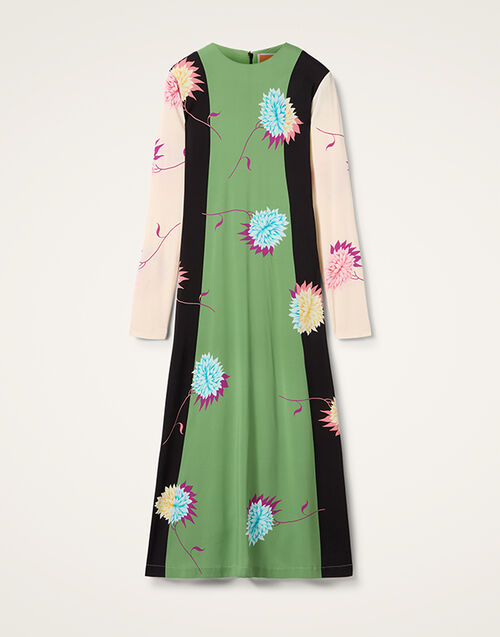 La DoubleJ Long Sleeve Swing Dress Derby Plac&eacute;e Multicolor DRE0231VIS001DER03MU01