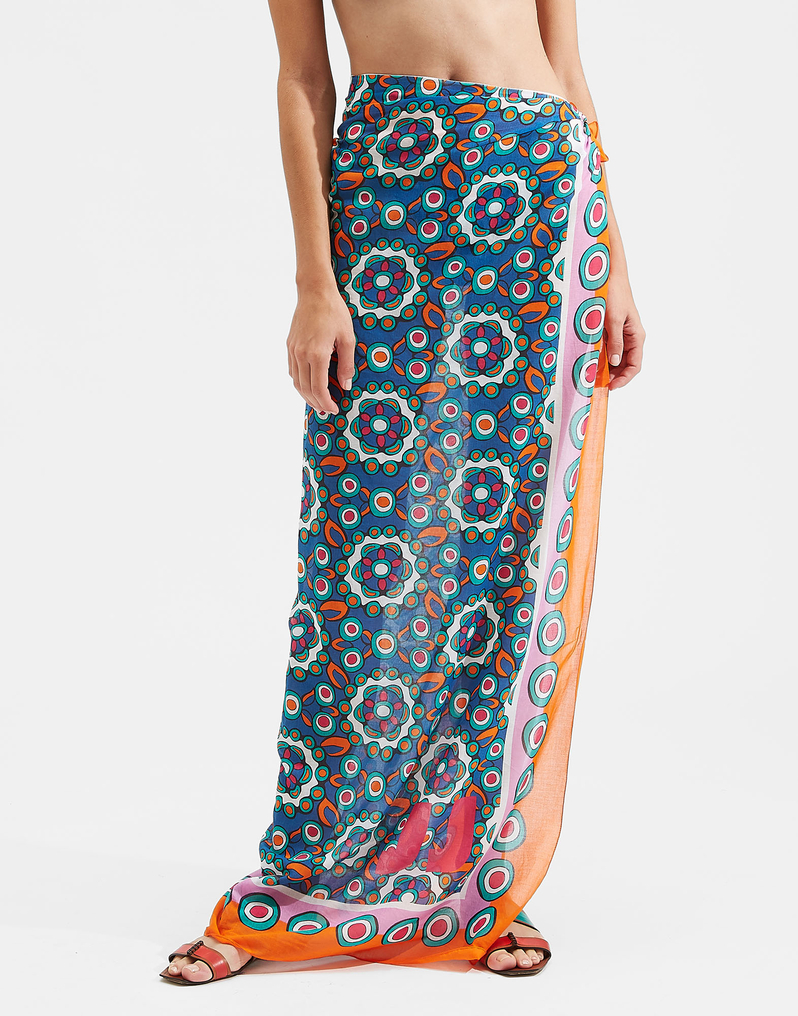 LaDoubleJ Pareo LaDoubleJ Pareo Kaleidoscope Bluette SCA0020COT021KAL0008