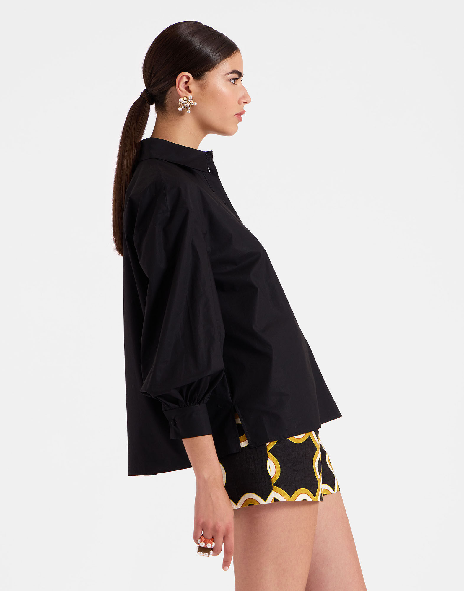 La DoubleJ Poet graphic-print poplin shirt - Neutrals