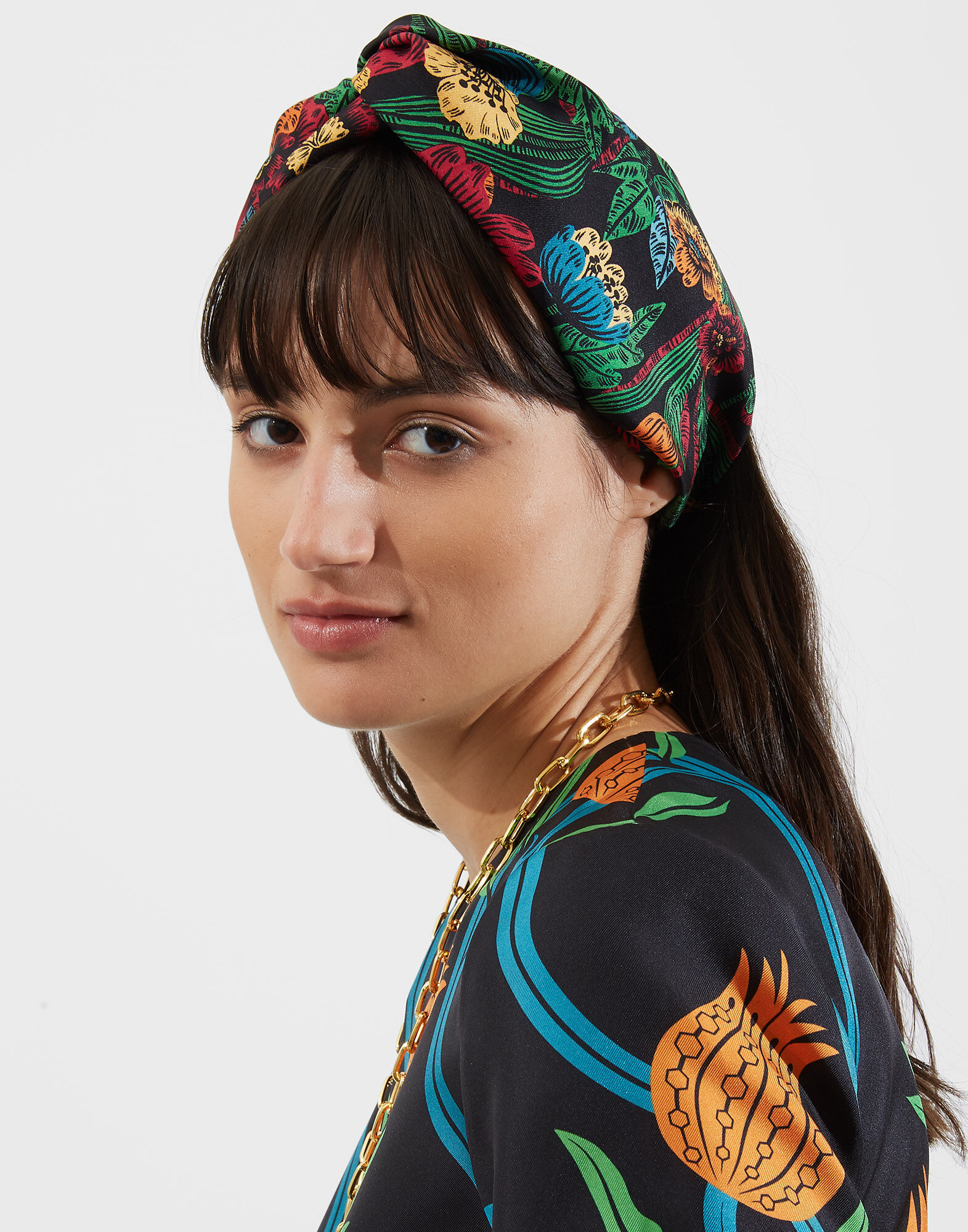 La DoubleJ Pinup Headband Night Garden HEB0001FOD001GAR0001