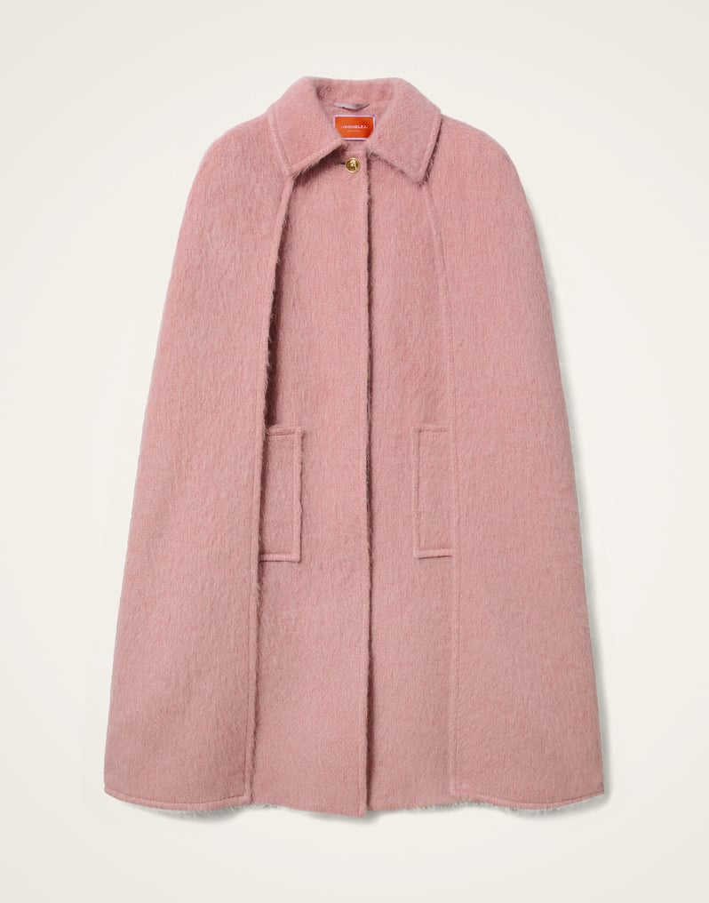 La DoubleJ Milano Cape Coat La DoubleJ Milano Cape Coat Solid Pink JAC0152WOL029SOLIDPI01