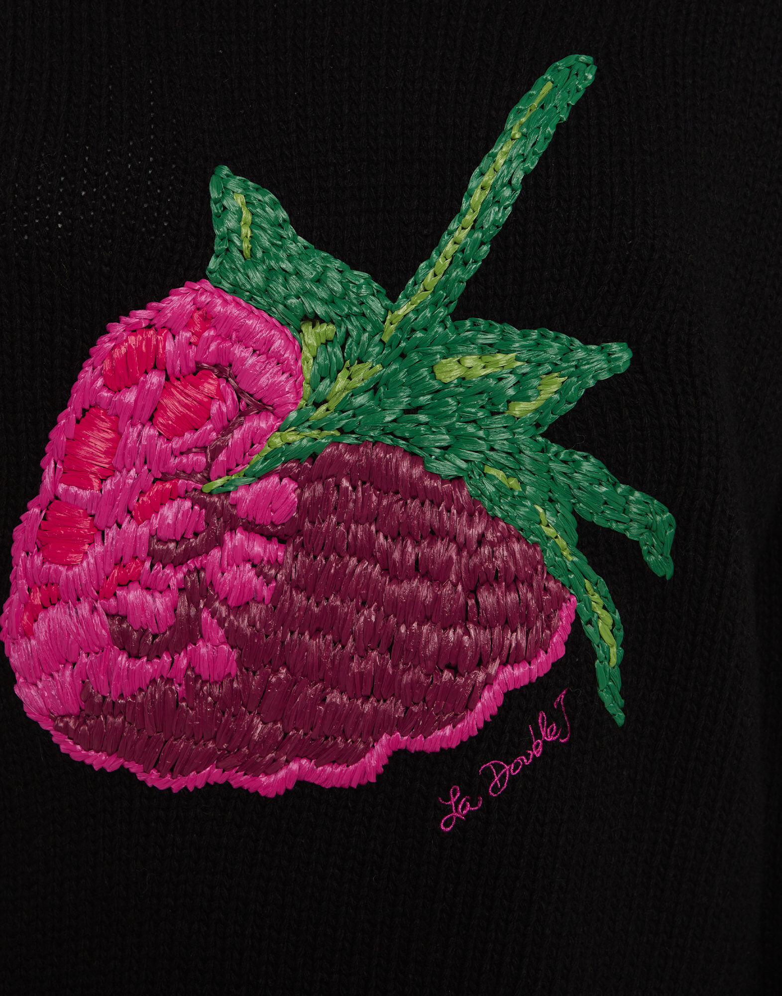 La DoubleJ Lampone Sweater Black PUL0179KNI093VA203BL01