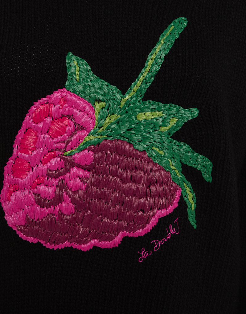 La DoubleJ Lampone Sweater La DoubleJ Lampone Sweater Black PUL0179KNI093VA203BL01