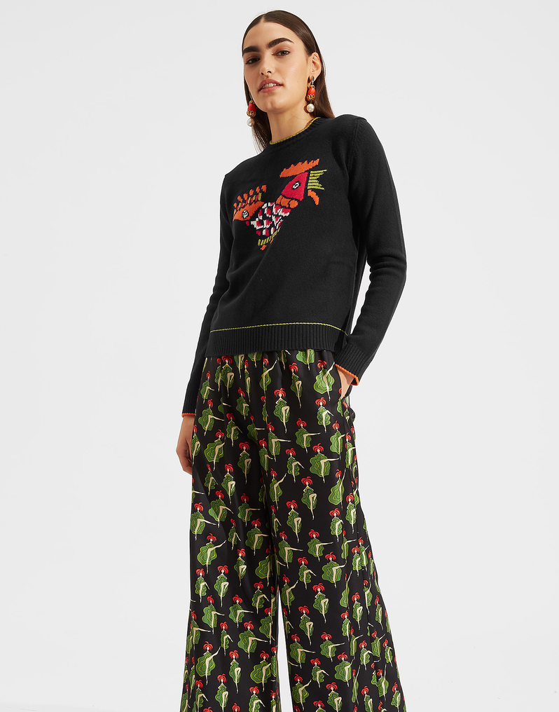 LaDoubleJ Intarsia Crew Neck LaDoubleJ Intarsia Crew Neck Nero PUL0004KNI001BLA0002