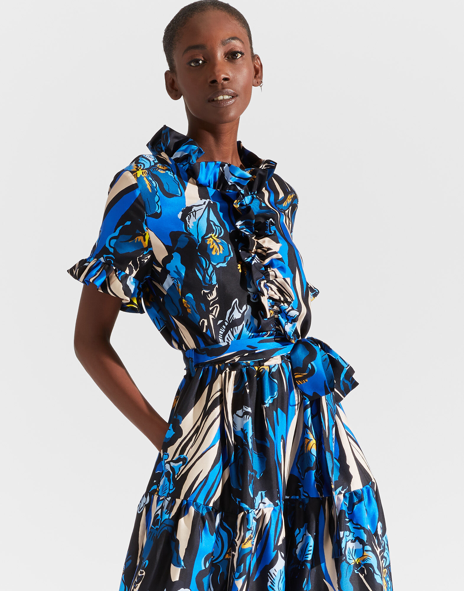 LaDoubleJ Long And Sassy Dress Iris DRE0017SIL001IRI0001