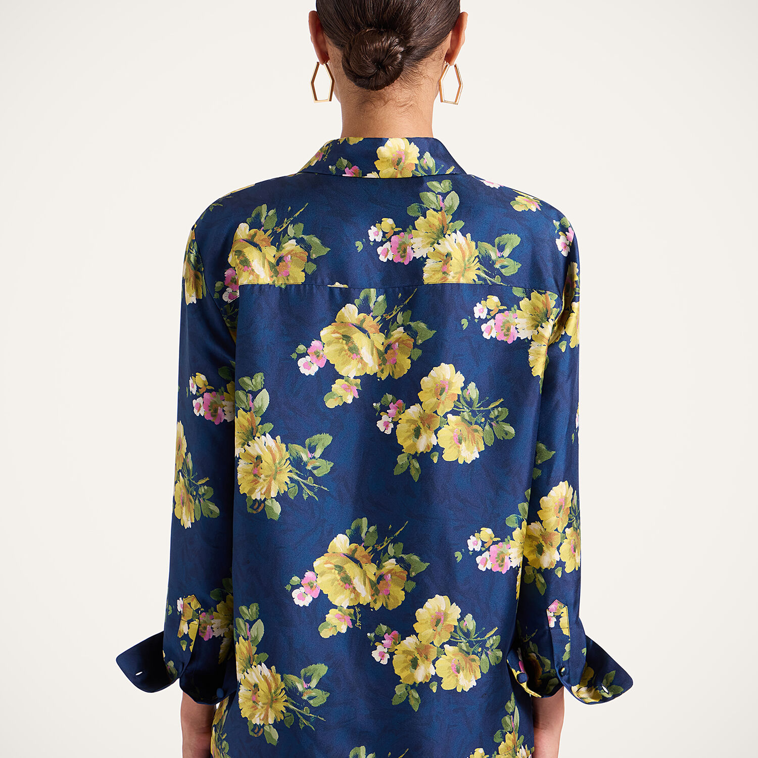 La Doublej Floral Button-fastening Shirt In Blue