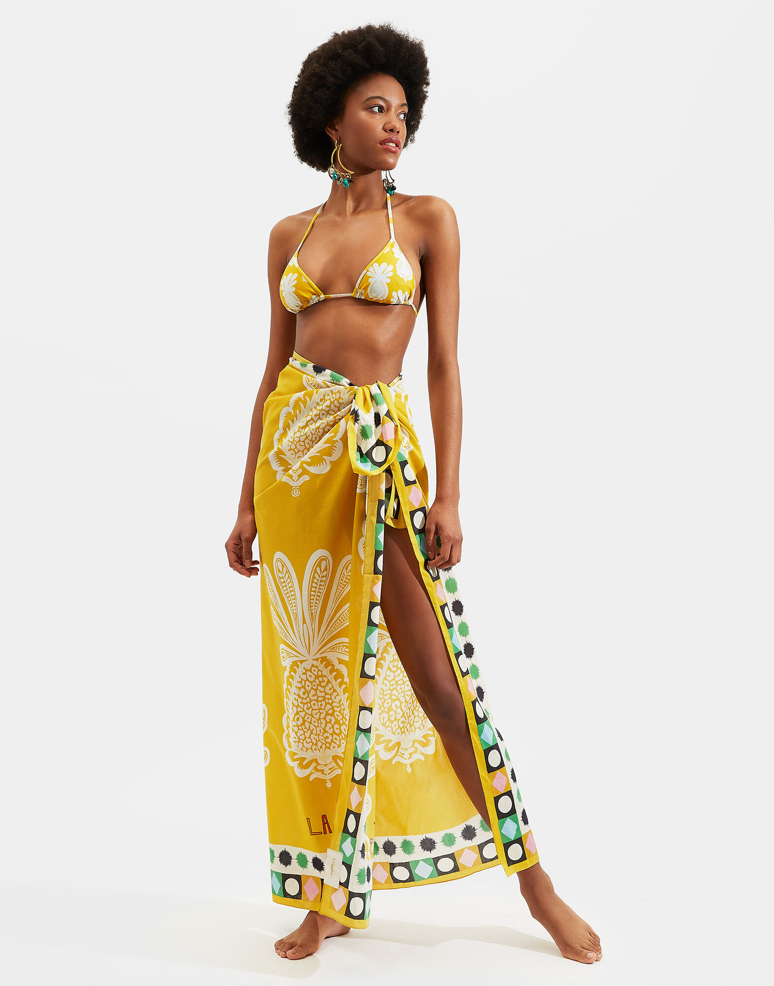 LaDoubleJ Triangle Bikini Top Pineapple SWI0003LYC001PNP0003