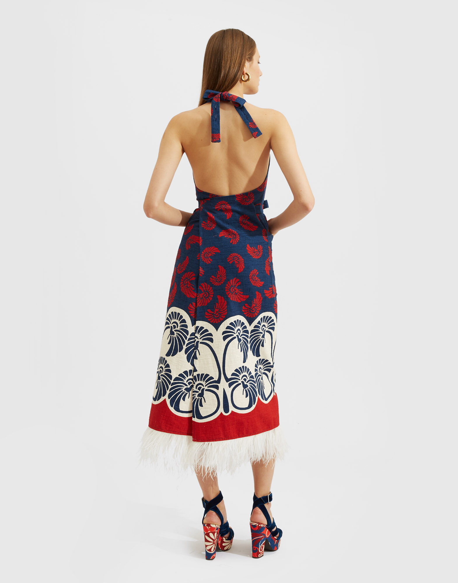 La DoubleJ Apron Dress Palmetto Plac&eacute;e DRE0572COT005PIG01BU06