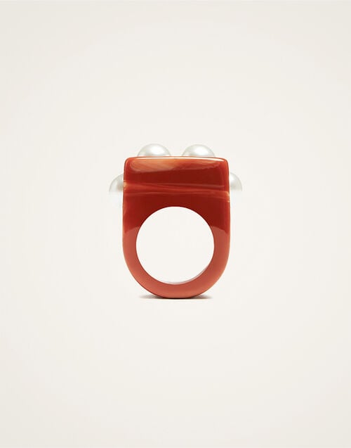 La DoubleJ Nefertiti Ring La DoubleJ Nefertiti Ring Solid Pink RIN0007POL007SOLIDPI01