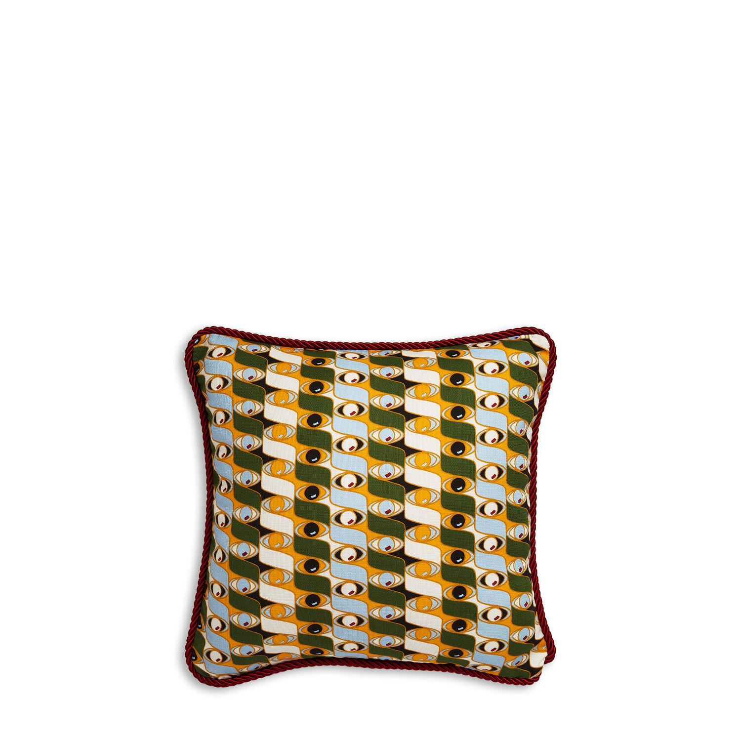 La Doublej 'third Eye' Cushion In Multicolor 98% Cotton 2% Polyester