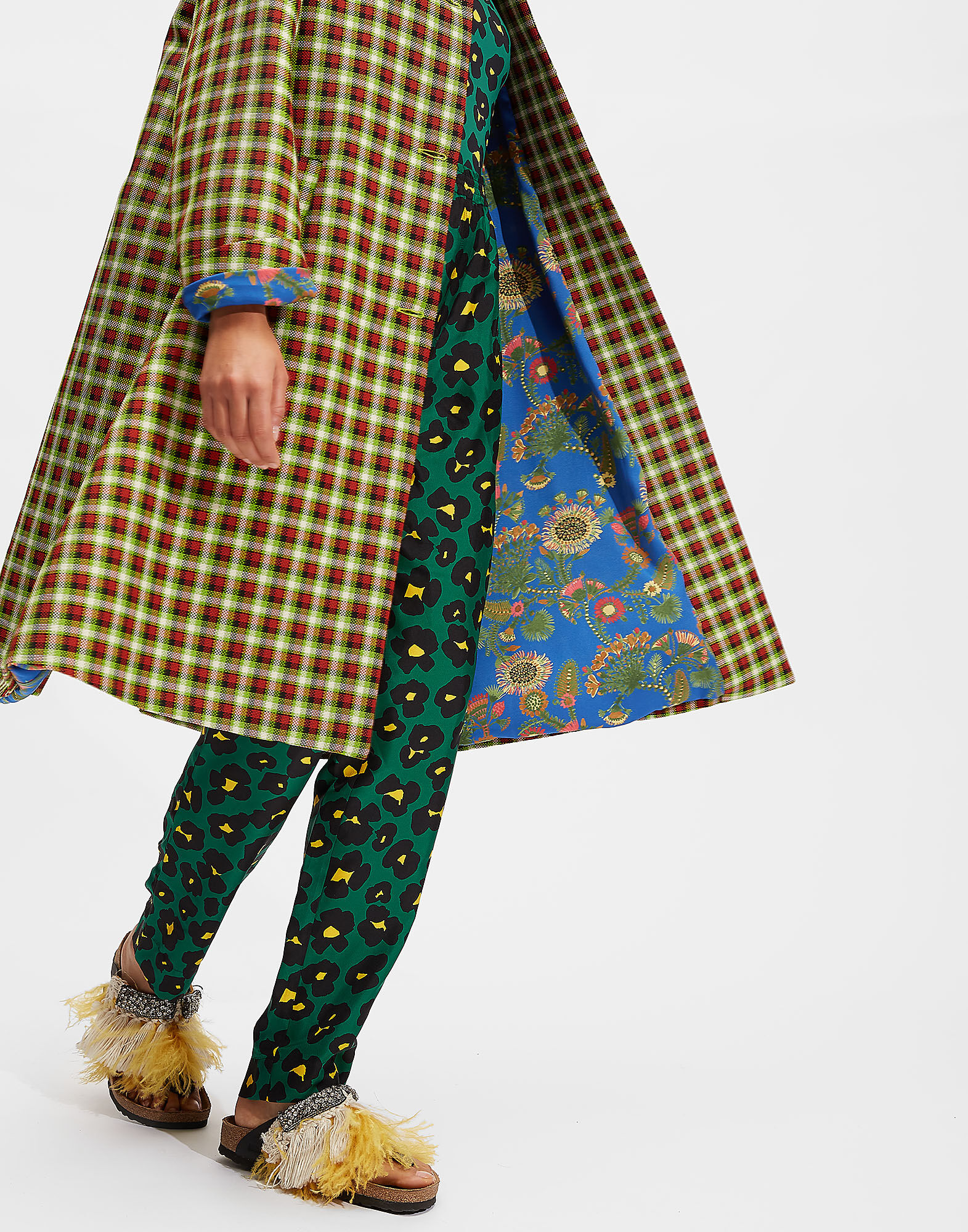 LaDoubleJ Boxy Coat Check Verde/Nero JAC0014PLC002CHE0007