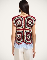 La DoubleJ Sole Star Crochet Top La DoubleJ Sole Star Crochet Top Multicolor Red & Black PUL0306KNI161VA379BL01