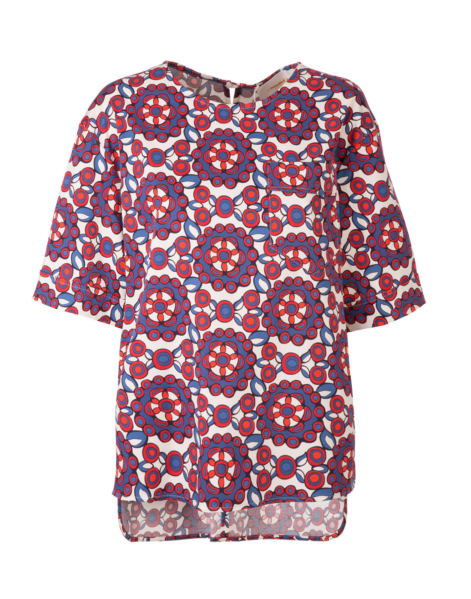 LaDoubleJ Boxy T-Shirt Kaleidoscope Blu SHI0003COT002KAL0003