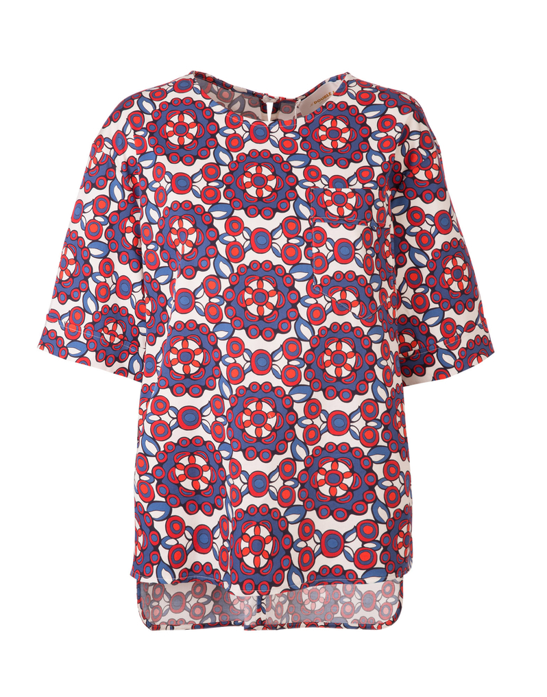 LaDoubleJ Boxy T-Shirt LaDoubleJ Boxy T-Shirt Kaleidoscope Blu SHI0003COT002KAL0003