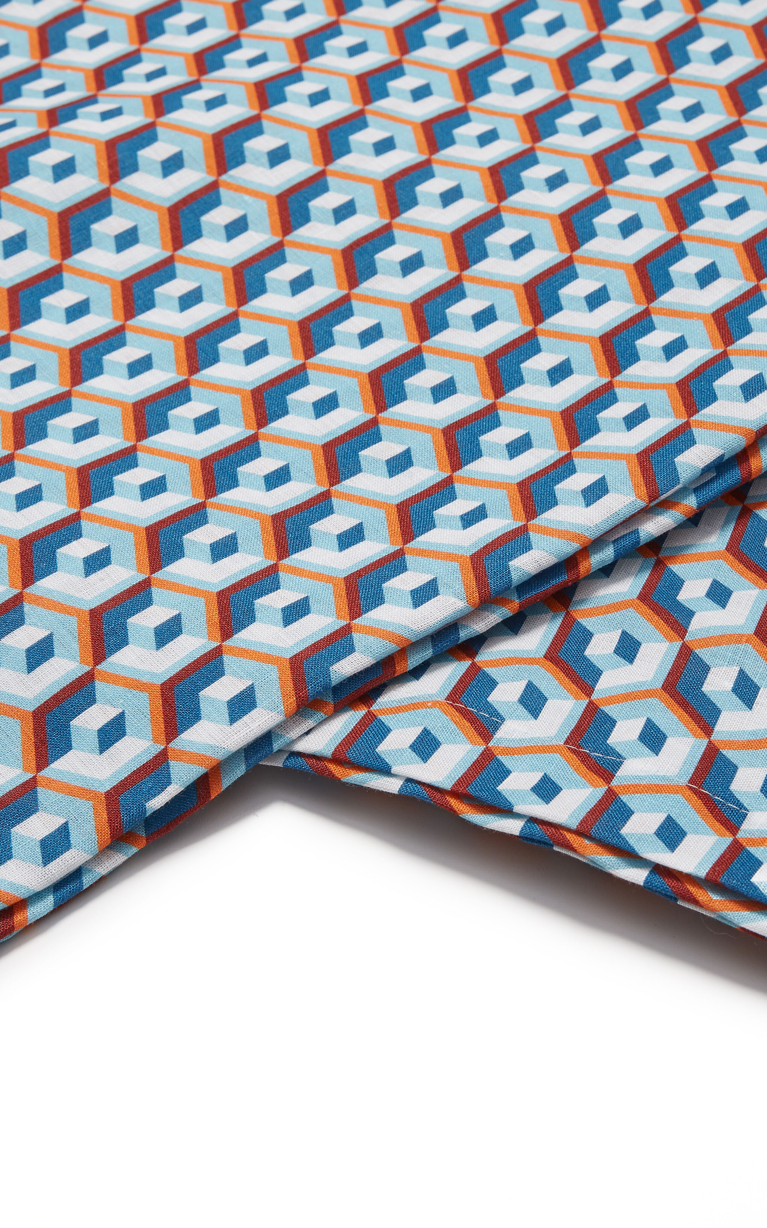 La DoubleJ Medium Tablecloth (180X280) Cubi Blu TBC0002LIN001CUB0013