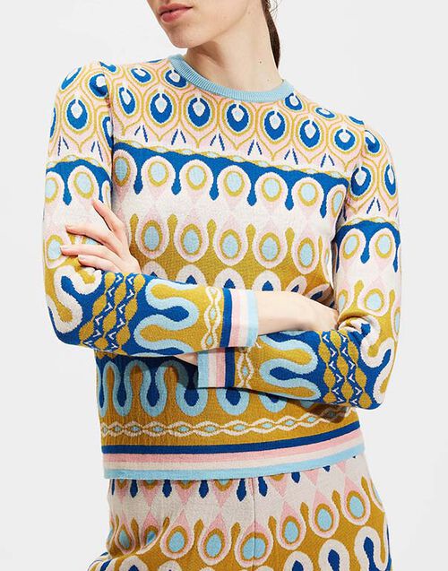 LaDoubleJ Rio Skinny Crew Neck Rio Rosa PUL0038KNI025RIO0003