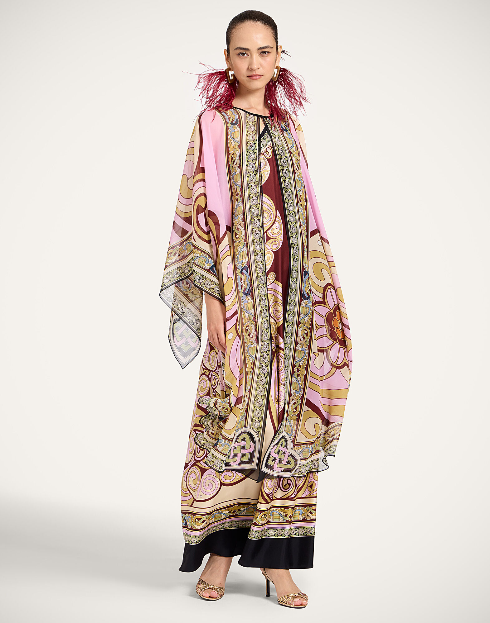 La DoubleJ Maria Cape Kells Plac&eacute;e Pink SCA0092SIL014KEL03PI01