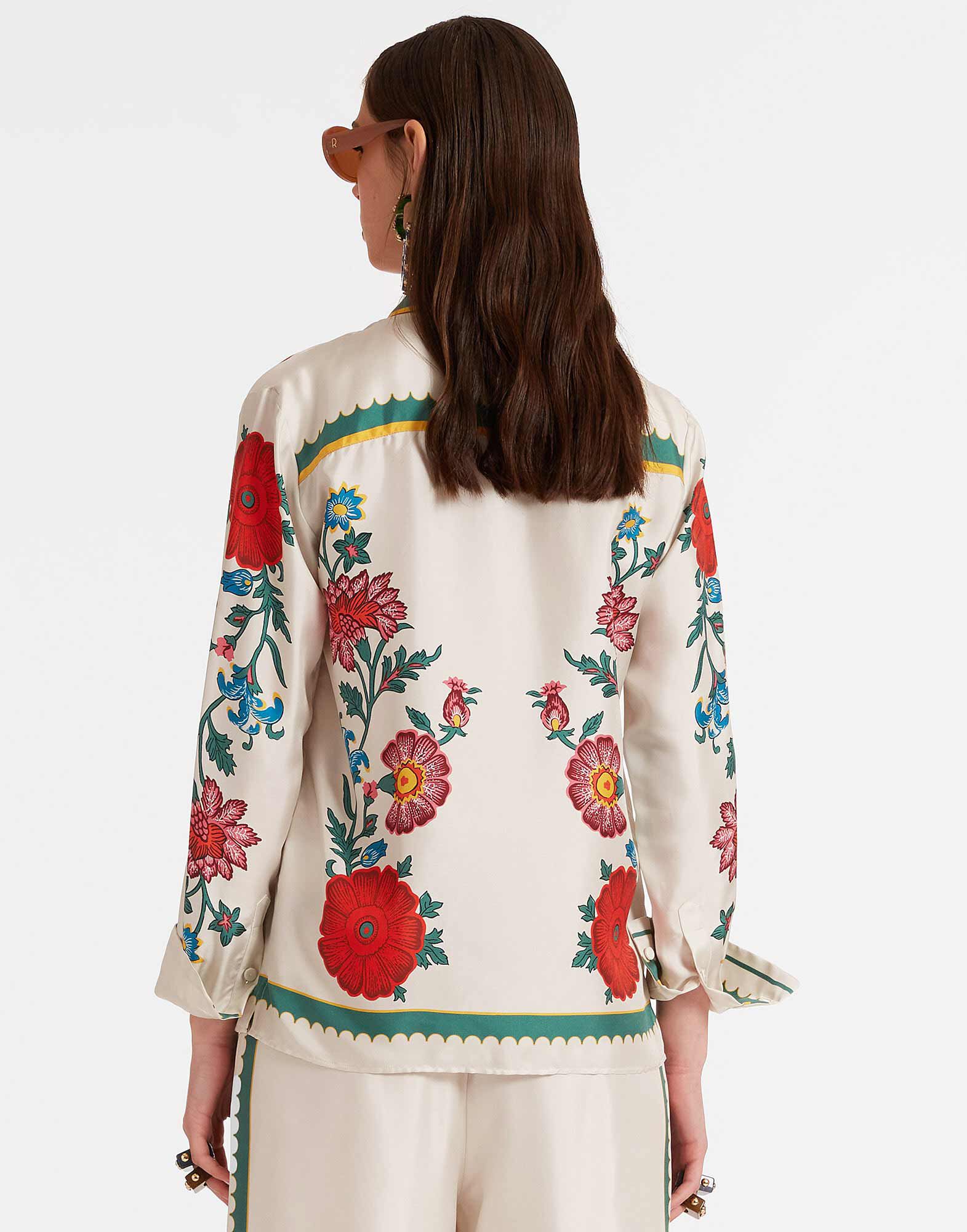 La DoubleJ Boy Shirt Dragonflower Plac&eacute;e Multicolor SHI0040SIL001DRE05MU01