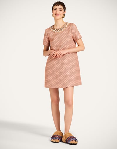 jacquard mini swing dress leeannebenjamin on LTK
