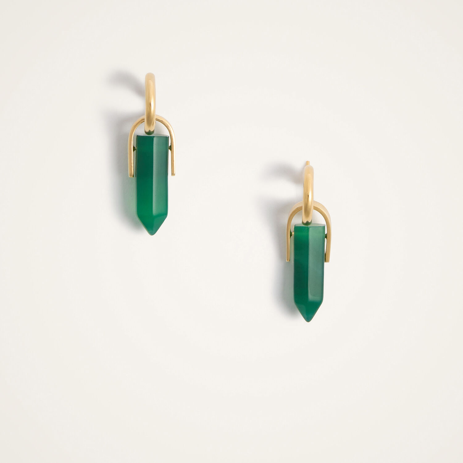  La Doublej Earrings Women - Pillar Earrings 24k Gold Plate & Aventurine One Size 60% Aventurine 40% Brass 