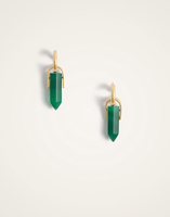 La DoubleJ Pillar Earrings La DoubleJ Pillar Earrings 24K Gold Plate & Aventurine EAR0059BRA003AGA02YE05