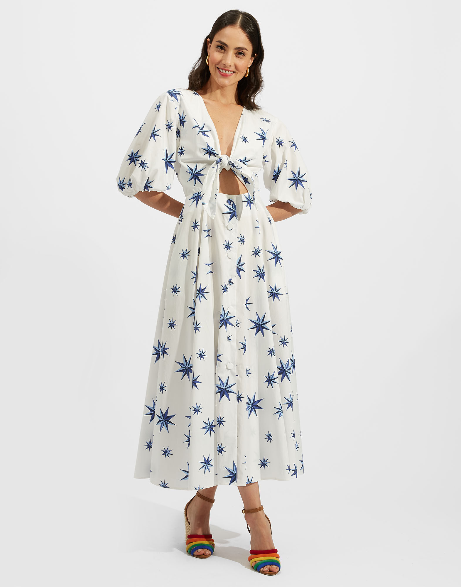 La DoubleJ Peek-A-Boo Dress Lakshmi DRE0356COT039LAK01WH01