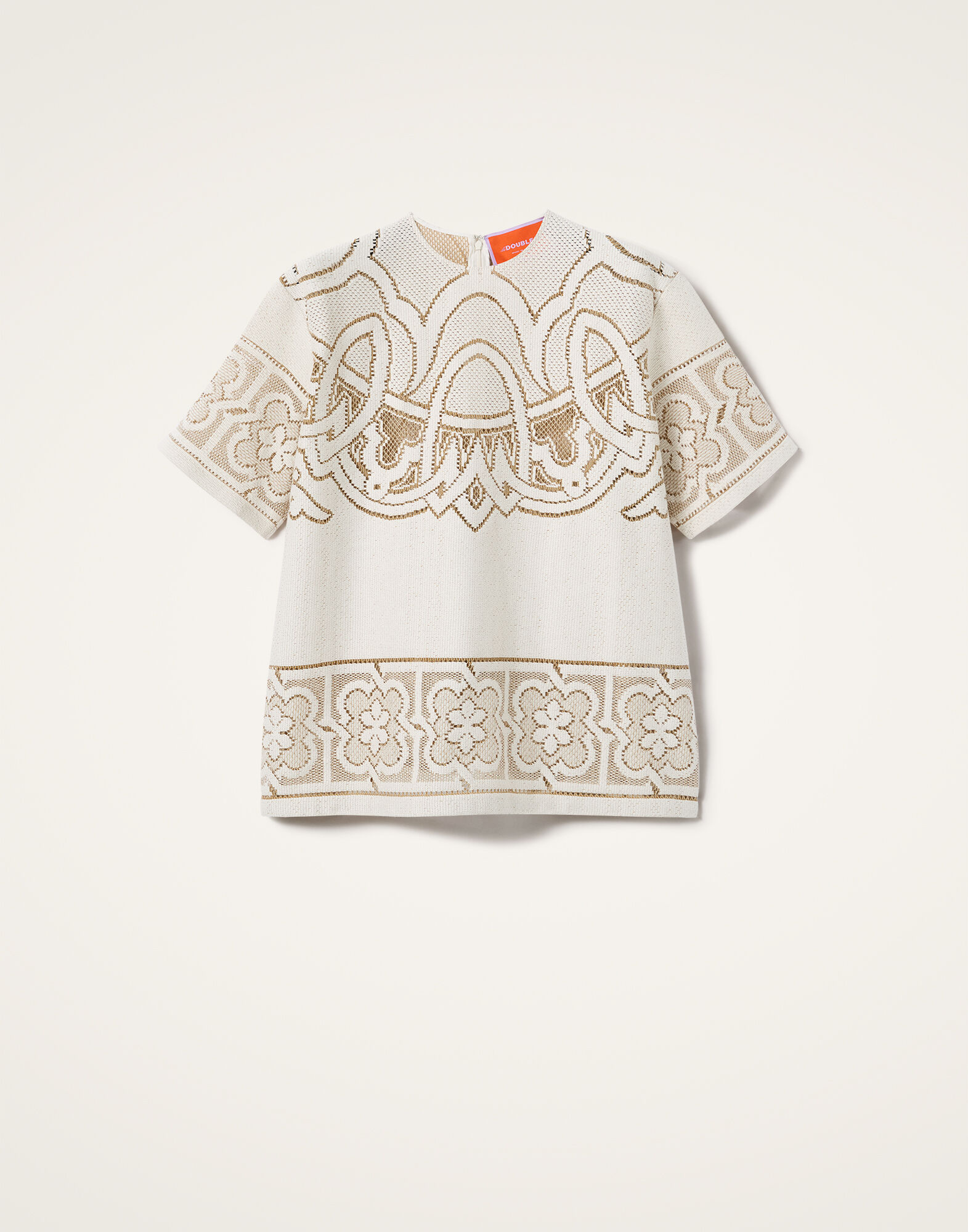 La DoubleJ Lacey House T-Shirt Solid White Smoke TSH0035EMB006SOLIDWH02