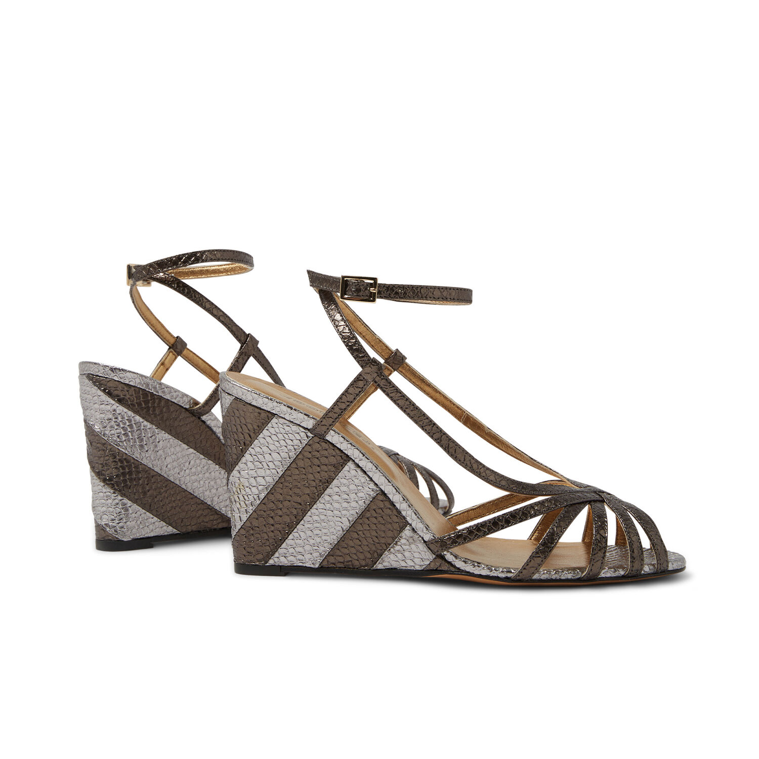  La Doublej Shoes Women - The Weekend Wedge Anthracite 36 83%polyurethane 12%polyester 5%viscose 