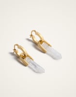 La DoubleJ Pillar Earrings La DoubleJ Pillar Earrings 24k Gold Plate & Clear Quartz EAR0059BRA003ROC01YE05
