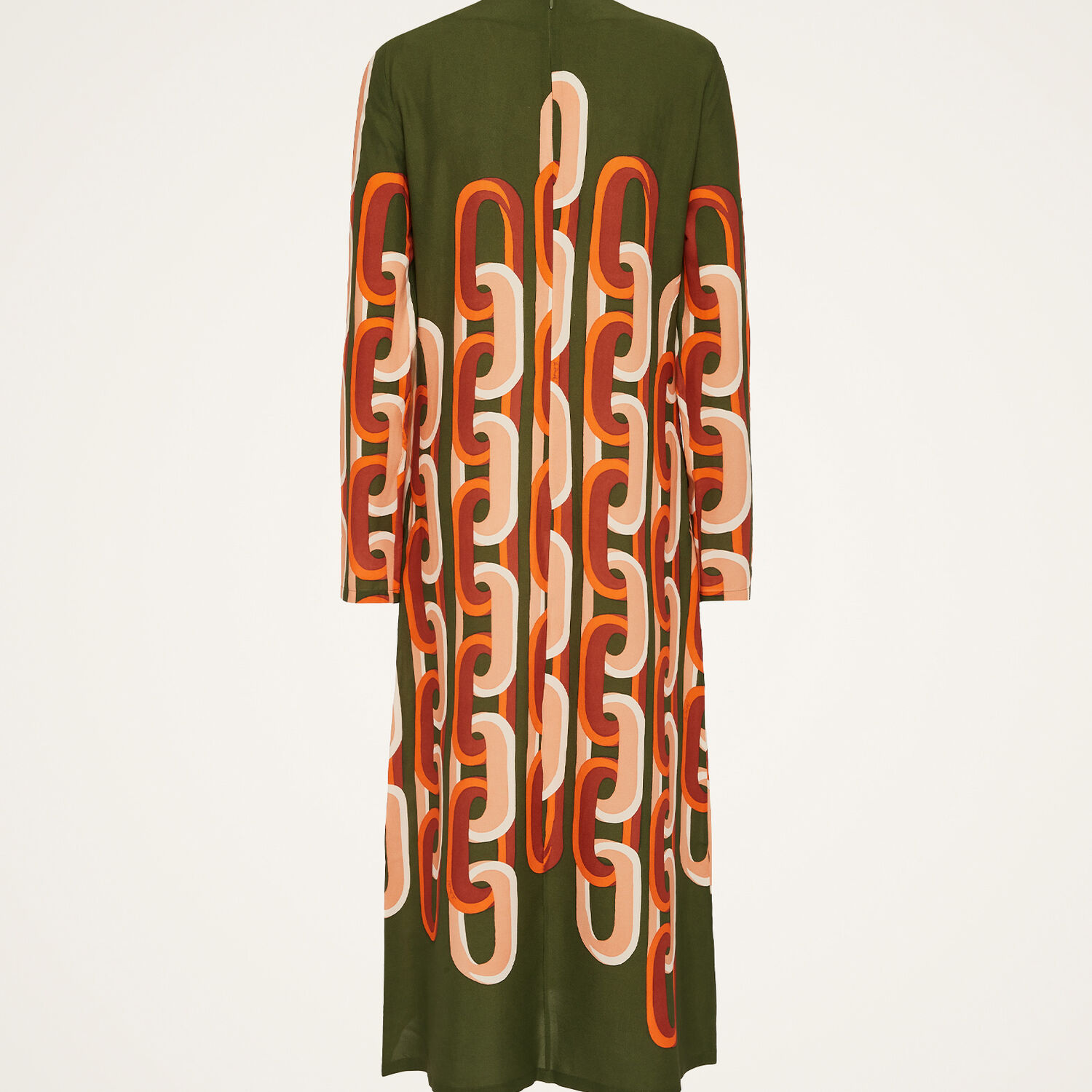 La Doublej La Double J Woman Midi Dress Military Green Size L Viscose In Multi