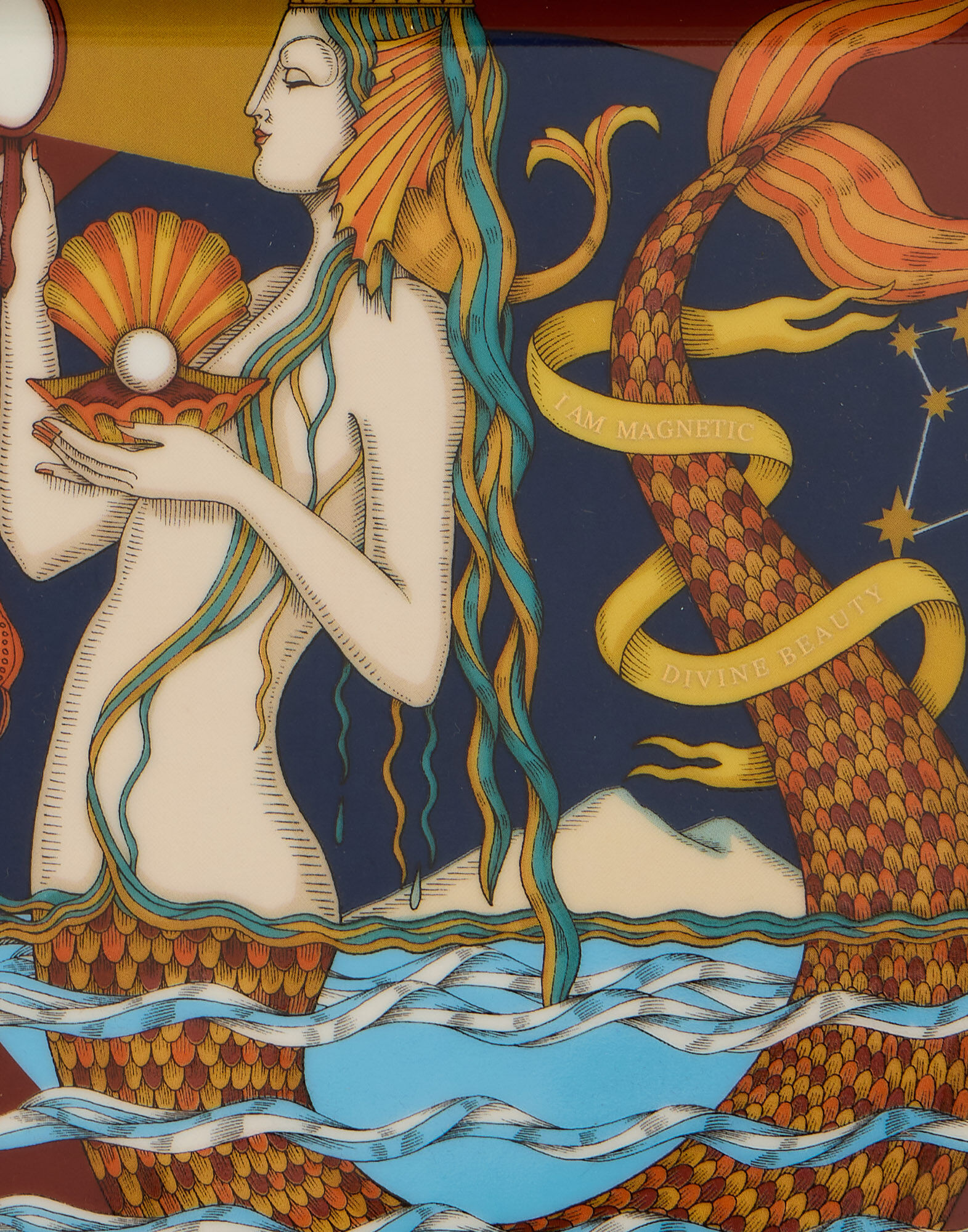 La DoubleJ Trinket Tray The Mermaid Bordeaux TRI0007CER001MRM01RE02