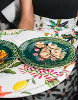 La DoubleJ Round Printed Tray La DoubleJ Round Printed Tray Eden TRA0002WOD001HLE0008