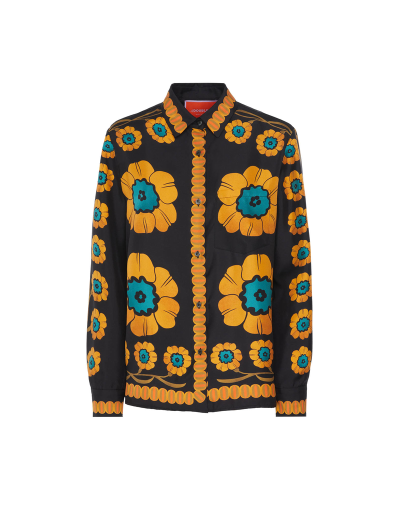 La DoubleJ Boy Shirt La DoubleJ Boy Shirt Daisychain Placée Orange SHI0040SIL006ROP04OR02
