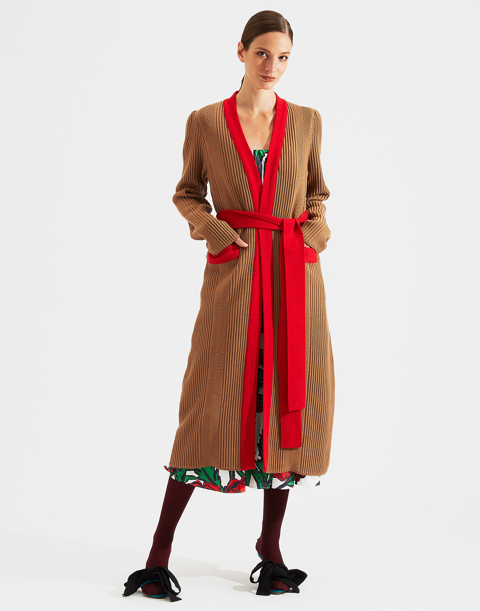 LaDoubleJ Nonna Cardigan Solid Camel PUL0034KNI024CAM0002