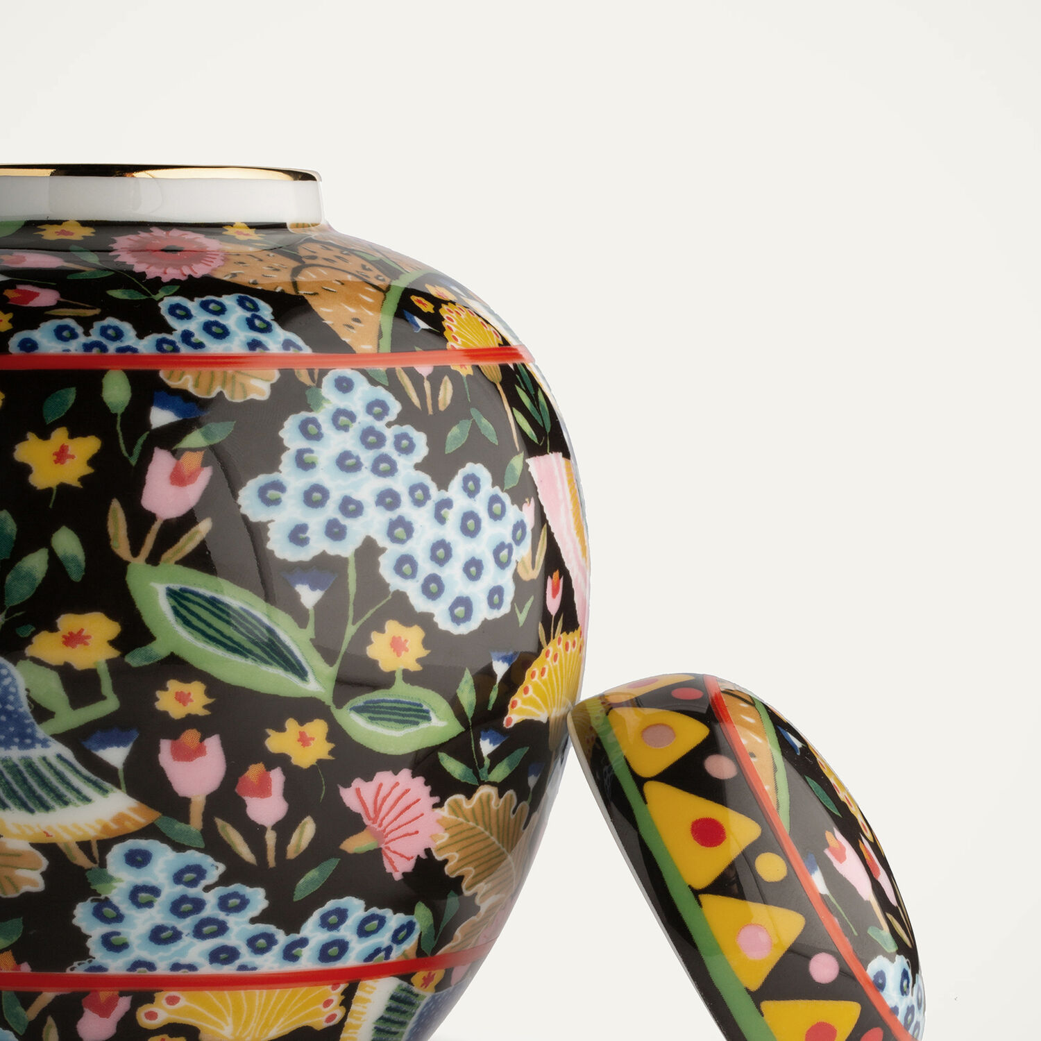  La Doublej Vases Gend - Tea Jar Colombo Nero One Size 100% Porcelain 