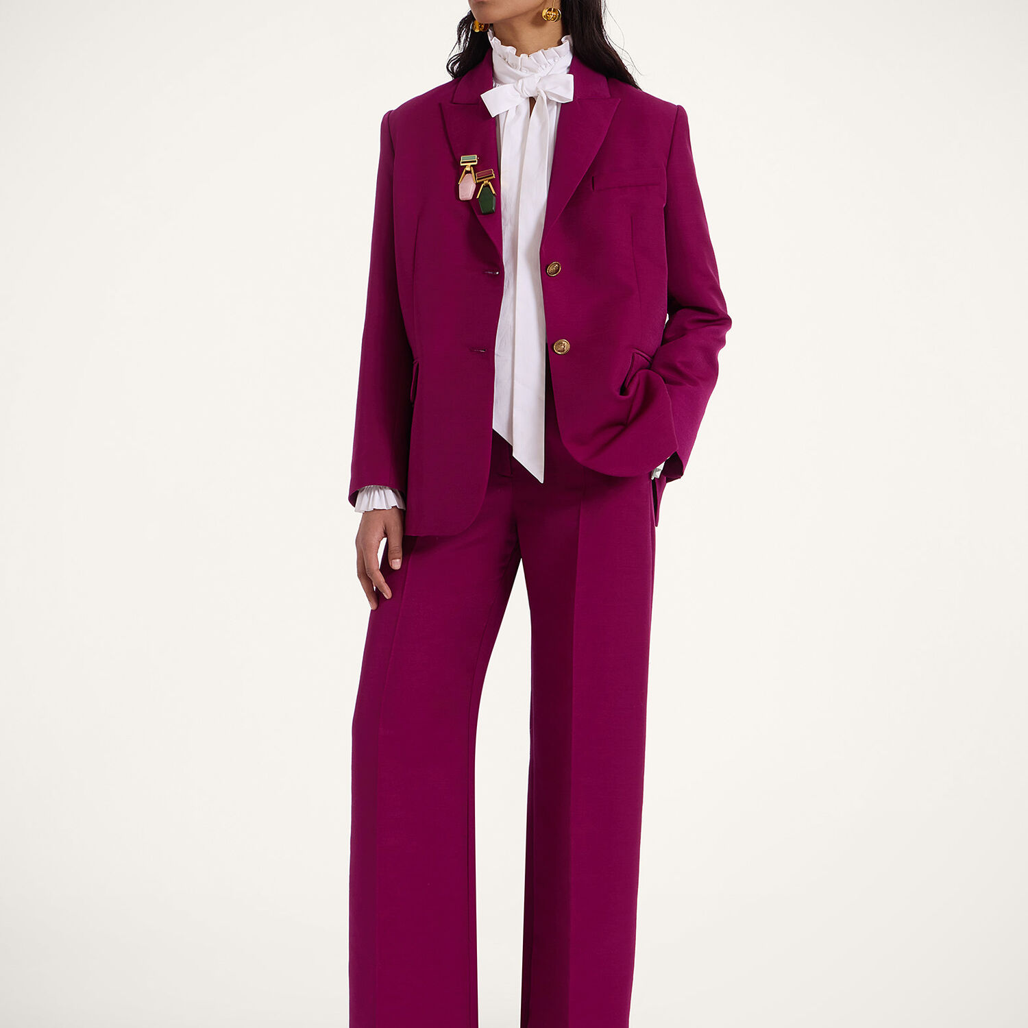 La Doublej Let Loose Pants In Solid Purple