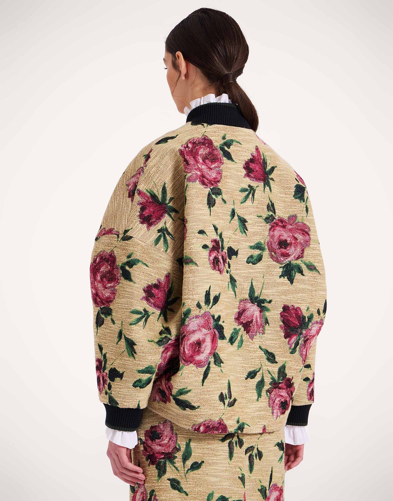 La DoubleJ Brooklyn Bomber La DoubleJ Brooklyn Bomber Roses Light Beige JAC0128COT069ROS06BR01