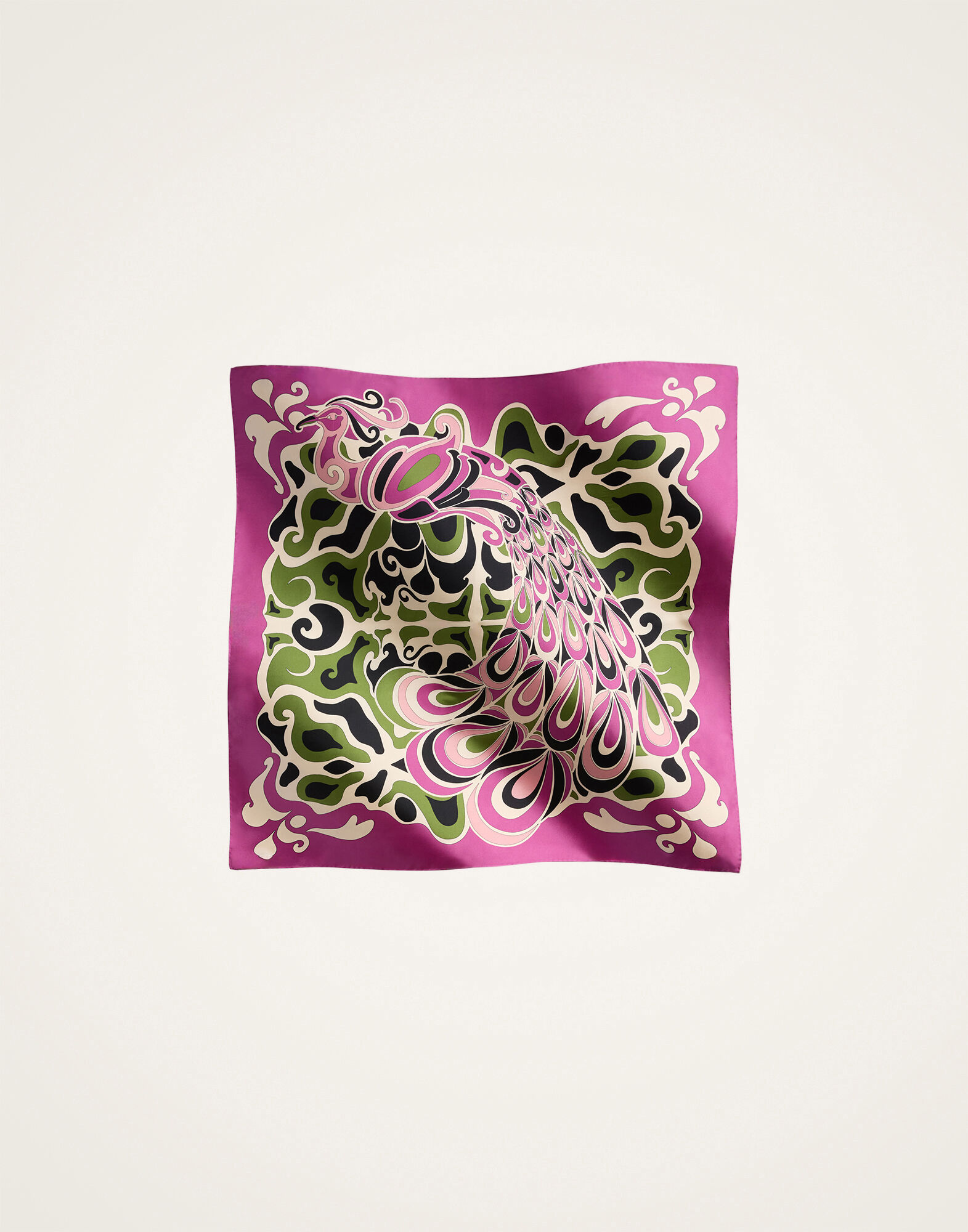 La DoubleJ Foulard 90 Phoenix Plac&eacute;e Pink SCA0067SIL006PHO01PI01